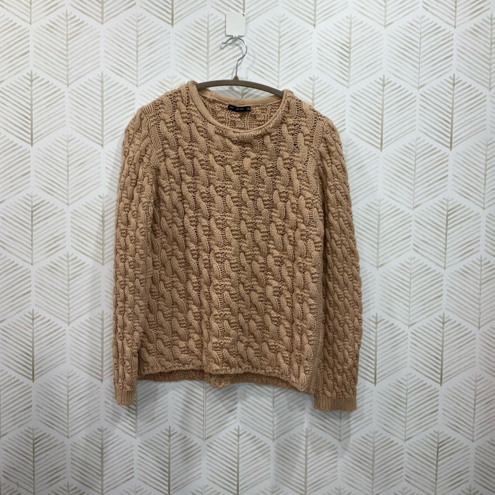 Zara Men's Cable Knit Sweater - Beige